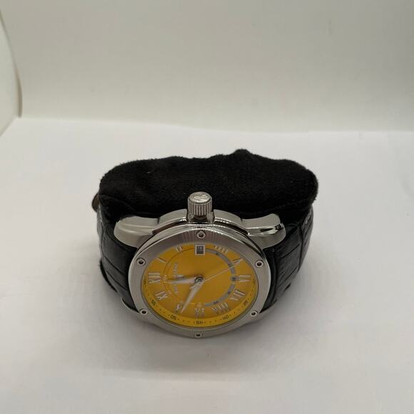 Swiss Legend Traveler Mens Yellow Face Watch w/Box - Picture 5 of 9